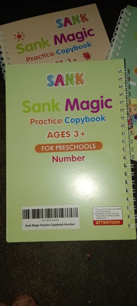 Magic Book for Kids (4 Book+10 Refill+1 Pen+1 Grip)