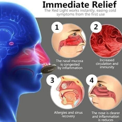 Portable Relief Red Light Therapy Instrument for Nose, Nasal Soothing Device