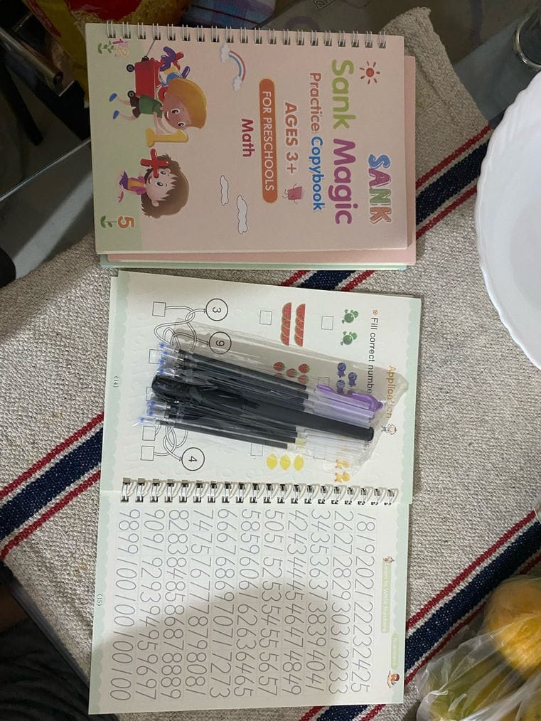 Magic Book for Kids (4 Book+10 Refill+1 Pen+1 Grip)