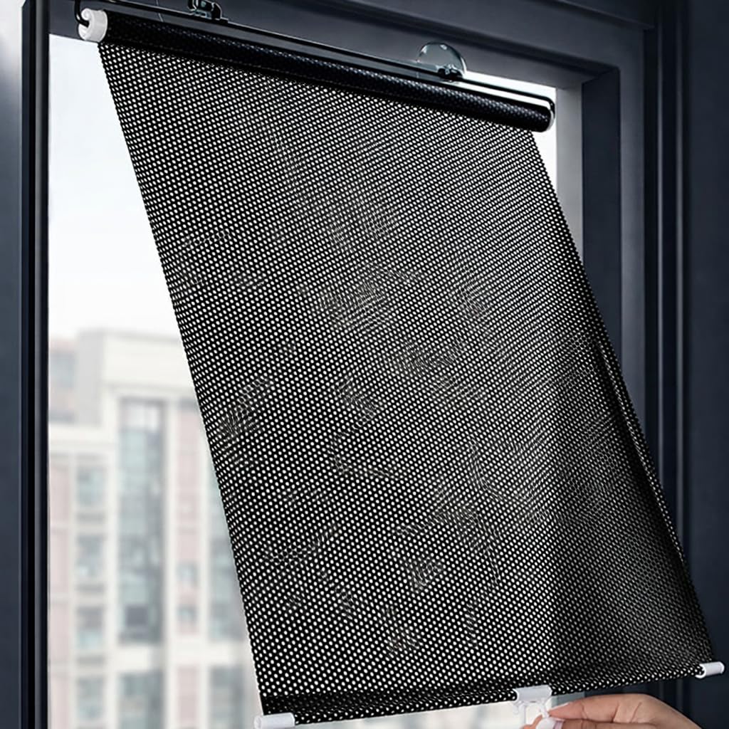 Retractable Suction Cup Window Roller Blind