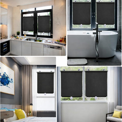 Retractable Suction Cup Window Roller Blind