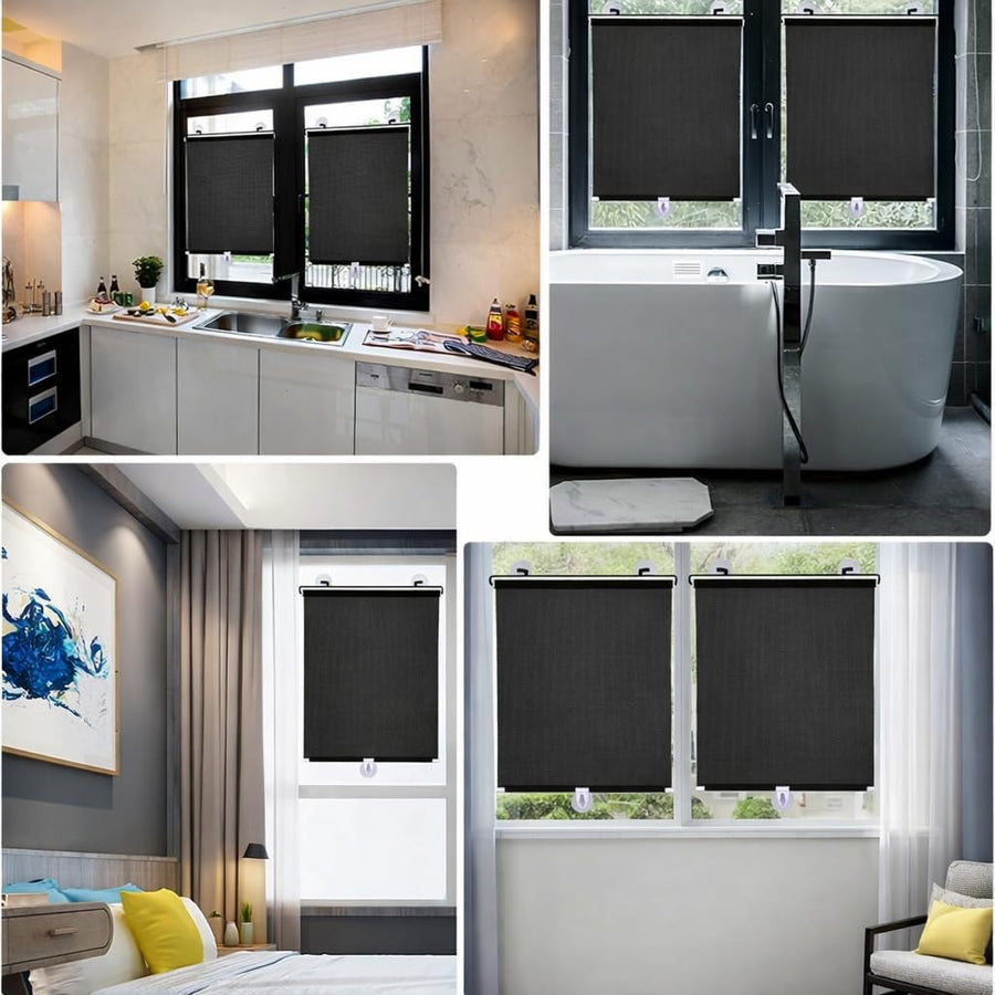 Retractable Suction Cup Window Roller Blind