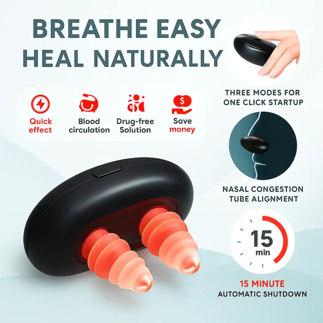 Portable Relief Red Light Therapy Instrument for Nose, Nasal Soothing Device