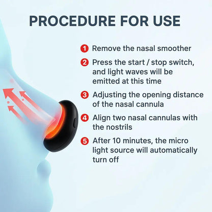Portable Relief Red Light Therapy Instrument for Nose, Nasal Soothing Device